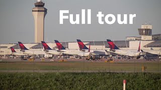 Detroit Airport McNamara terminal full tour Concourses A B ampC [upl. by Akkimat562]