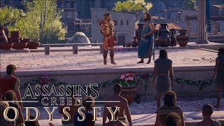 ASSASSINS CREED ODYSSEY  Alexios Speaks To a Crowd With Sokrates  PS4 Gameplay [upl. by Annekcm]