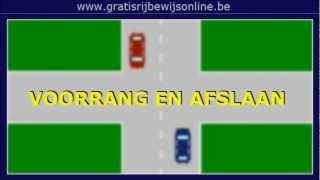 GRATIS RIJBEWIJS ONLINE 21 Rijbewijs B  VOORRANG EN AFSLAAN [upl. by Normak]