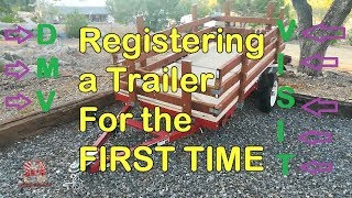 How To Register Trailer at DMV For Title▶️ Harbor Freight Home Assembled Trailer Registration [upl. by Arinayed484]