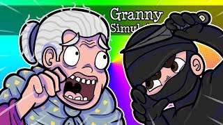 🔥 TAJEMNICZY NINJA ATAKUJE BABCIĘ Z UKRYCIA  GRANNY SIMULATOR w Puzonik [upl. by Haraj]