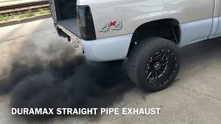 05 LLY Duramax straight pipe exhaust [upl. by Ahseit]