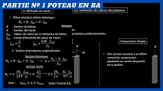 Poteau en BÉTON ARMÉ Dimensionnement et Ferraillage Partie 1 [upl. by Staffan506]