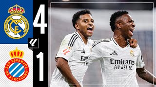 HIGHLIGHTS  Real Madrid 41 Espanyol  LaLiga 202425 [upl. by Nabila]