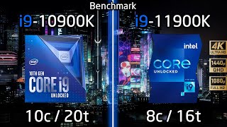 Intel i910900K vs i911900K Test in 8 Games 1080p 1440p 2160p [upl. by Boyt]