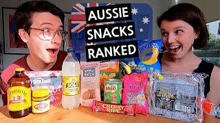 AMERICANS TRY TOP 10 AUSTRALIAN SNACKS [upl. by Ocirne]