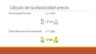 Análisis Matemático FCE Cálculo de Elasticidades [upl. by Kandy]