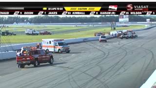 Indycar 2015 Pocono 500 Wilson and Karam Huge Crash [upl. by Sonia257]