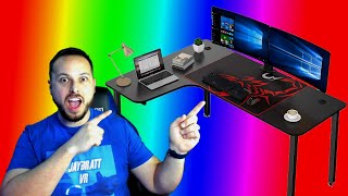 We Got A GAMING DESK Setup amp Review Eureka Ergonomic 60quot L Shaped [upl. by Nerhe]