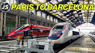 Paris to Barcelona  First Class High Speed Train Trip [upl. by Nylazor]