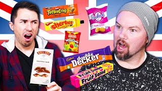 Americans Try Weird British Snacks for the First Time [upl. by Leinaj854]