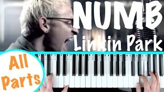 How to play NUMB  Linkin Park Piano Tutorial  ChordsAccompaniment [upl. by Traggat]