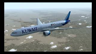 KU788 777300ER KUWAIT AIRWAYS JEDDAH  KUWAIT CITY [upl. by Klatt]