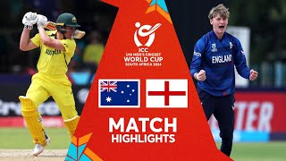 Australia v England  Match Highlights  U19 CWC 2024 [upl. by Tager]