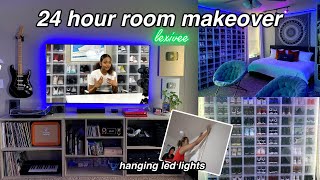 24 Hour Extreme Room Transformation  Room Makeover 2021  LexiVee [upl. by Ute]