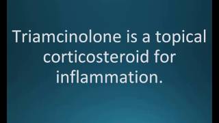 How to pronounce triamcinolone Kenalog Memorizing Pharmacology Flashcard [upl. by Aniretak871]