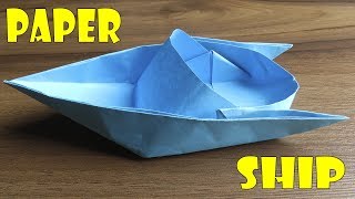 Como Hacer un Barco de Papel Fácil Origami  How to make a Paper Ship [upl. by Erej]