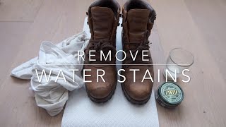 How to remove water stains from leather shoes [upl. by Aleahs]