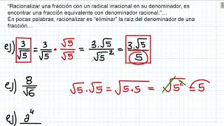 Racionalización de denominadores CASO 1 [upl. by Levi]