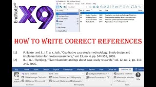 How to easily write a correct IEEE reference from Google scholar using EndNote X9 in MS Word [upl. by Eirret]