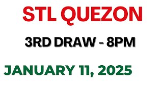 STL Quezon 3rd draw result today live 11 January 2025 [upl. by Oliva591]