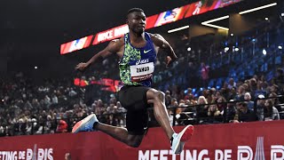 Meeting de Paris Indoor 2020  HuguesFabrice Zango avec 1777 m au triple saut Record dAfrique [upl. by Serica]