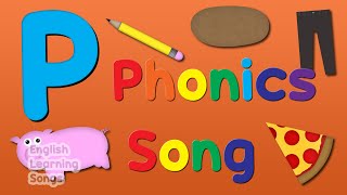 Letter P Phonics Song  Alphabet  English Learning Songs [upl. by Anialeh]