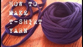 How To Make Tshirt Yarn  a Continous Strand [upl. by Atinnek]