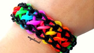 PULSERA de GOMITAS INFINITOTAFFY TWIST con telar Rainbow loom  BRACELET [upl. by Auqenat139]