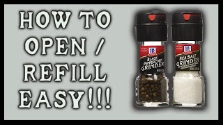 Easiest Way to Open and Refill McCormick Pepper Grinder  Salt Grinder [upl. by Idnib]