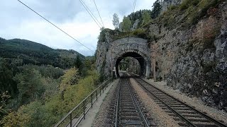 Driver’s Eye View of Austria’s legendary “Semmering Railway” – Payerbach to to Mürzzuschlag [upl. by Airekahs]