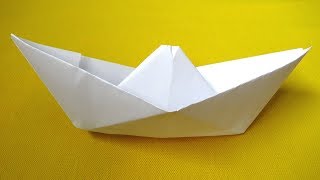 Como hacer un barco de papel  how to make a paper boat [upl. by Ahsirtap221]