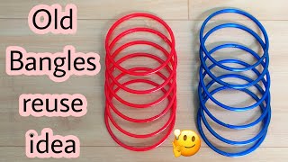 Waste Material Craft ideas  Best Out Of Waste  Bangles Craft  Old Bangles Reuse Idea [upl. by Atik]