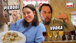 POLISH Food Tour in KRAKÓW PIEROGI and VODKA 🇵🇱 [upl. by Nemra]