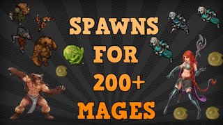 Tibia where to hunt EDMS  SPAWNS FOR MAGES 200 Vol 12020 [upl. by Stew]