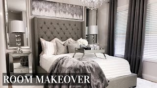 EXTREME Bedroom Makeover  LUXE ON A BUDGET Room Transformation [upl. by Akihsar710]