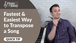 The Easiest Way to Transpose a Song to ANY key on piano [upl. by Patterson]