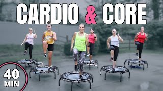 40 MIN Trampoline CARDIO Workout  JUMPSPORT Rebounder  Strength  Core [upl. by Hartwell274]