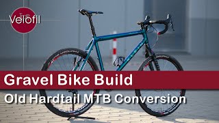 Top notch Gravel  Cyclocross Bike Build from an old MTB [upl. by Jona]