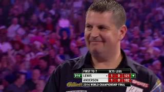 BACKTOBACK CHAMP Anderson v Lewis  2016 World Darts Championship [upl. by Einahpetse]