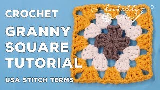 How to Crochet a Granny Square for ABSOLUTE BEGINNERS [upl. by Eugine680]