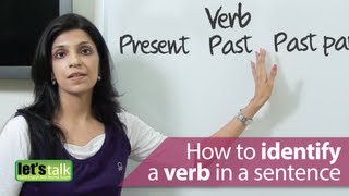 English Grammar Lessons  How to identify a verb in a sentence [upl. by Cissej]