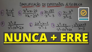 SIMPLIFIFICAÇÃO DE EXPRESSÕES Frações ALGEBRICAS [upl. by Nortna]