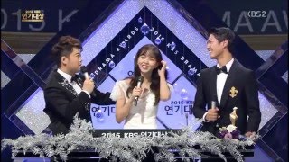 151231 KBS Drama Awards MC Park Bo Gum amp Kim So Hyun Acting Psychology [upl. by Gereld]