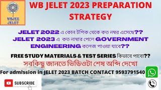 JELET 2023 PREPARATION STRATEGY ALONG WITH JELET 2022 MARKS DISTRIBTION amp JELET 2023 CUTOFF [upl. by Ijnek]