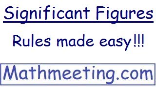 Significant Figures  Rules made easy [upl. by Lubeck876]