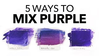 Basic acrylic colour mixing how to mix a perfect purple Part 2 of 2 [upl. by Everard]