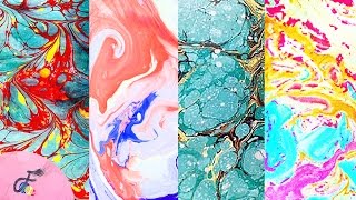 How to do Paper Marbling  Fatemas Art Show [upl. by Torto]