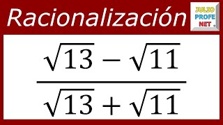 Racionalizar mediante conjugación  Ej 4 [upl. by Refinneg561]