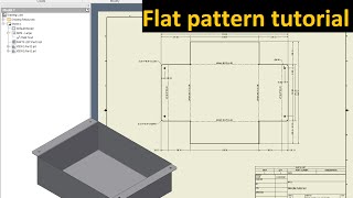 Autodesk Inventor tutorial  Flat pattern to Drawing IDW [upl. by Inaej688]